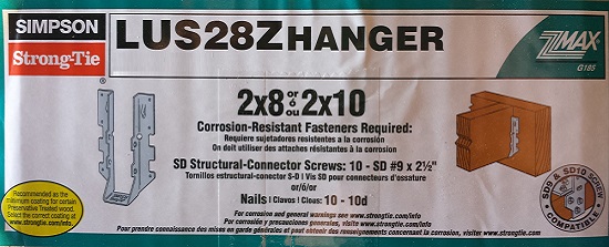 lus26-2z joist hanger strong tie