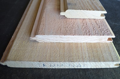 Cedar tongue and grooved V-Groove Siding
