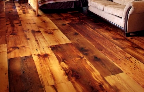 Antique Hemlock Pine Wide Plank Flooring